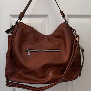 Chic Brown Leather Shoulder Bag